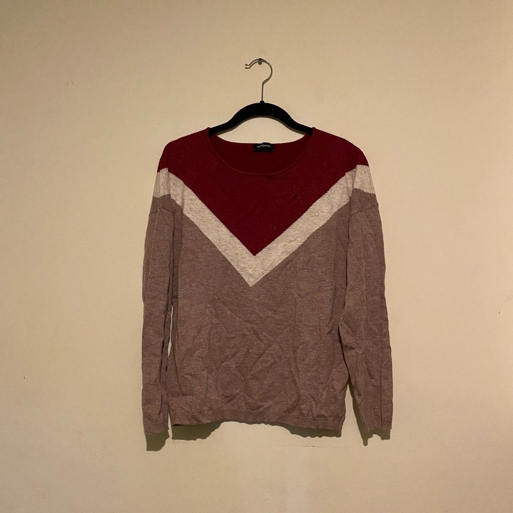 Red Sparkle Chevron Sweater size 2